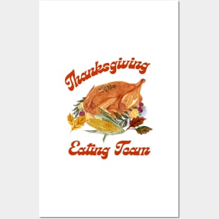 Thanksgiving Dinner Eating Team Family Fun Posters and Art